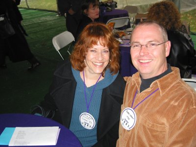 Beth Anne and Brad in the John Evans Center reunion tent